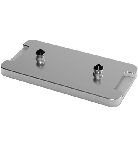 zero point locator base plate integrated with cnc tombstone